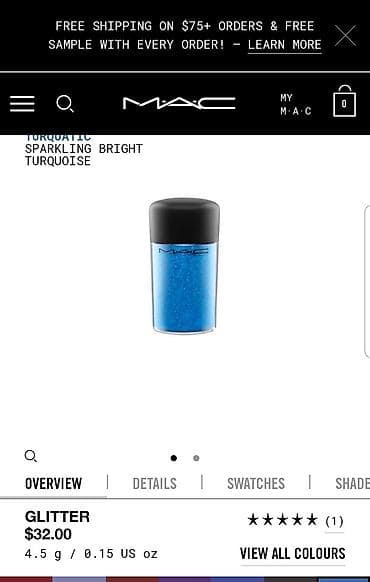 Teze zakaznan gelen Mac gliter — 2