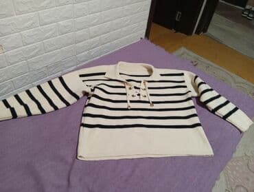 женские кофты со шнуровкой: Мужской свитер, L, цвет - Черный — 4