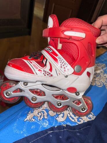 uşaqlar üçün tekerli krosovkalar: Uşağ rolik ışığlıdır elcek dizlik sunkası var — 1