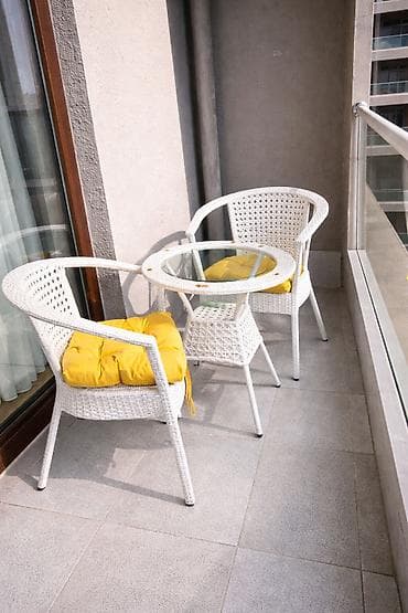 стол и стулья для дачи: Balkon/teras, heyət,Bağ evi üçün 3 parçalı mebel dəsti yalniz masa — 1