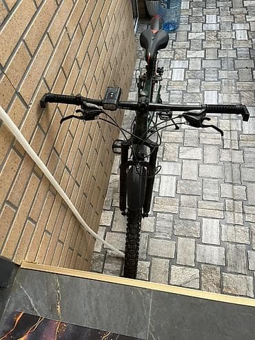 elektrik velosipedler: FULL BIKE dağ velosipedi - Güclü və yüngül metal karkas, yaşıl-qara — 3