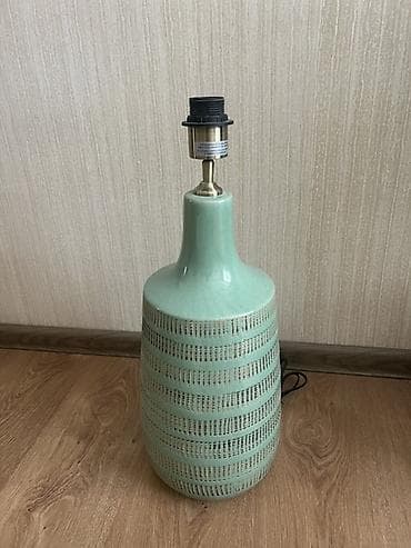 Masaüstü lampa – Comcasa - Material: keramika gövdə, pambıq abaşur -