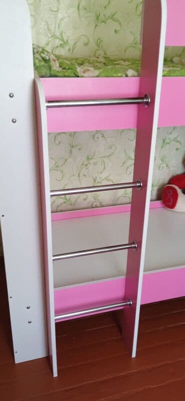 двухэтажная кровать: Qız üçün, Çarpayı, Matrassız, Siyirməsiz, MDF — 4
