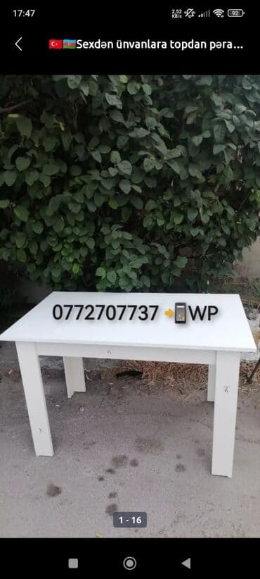 jaluzler metbex üçün: Mətbəx masası, Yeni, Laminat, Dördbucaq masa — 8