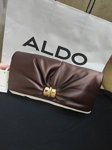 Aldo qadın çantaları – 2 model 1) Aldo satən clutch - Rəng: tünd
