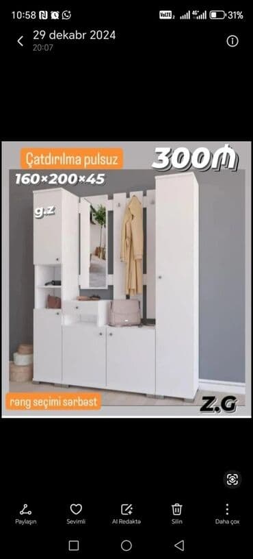 kalidor: Açılan, 1 qapı Düz dolab, Dəhliz dolabı, Rusiya — 12