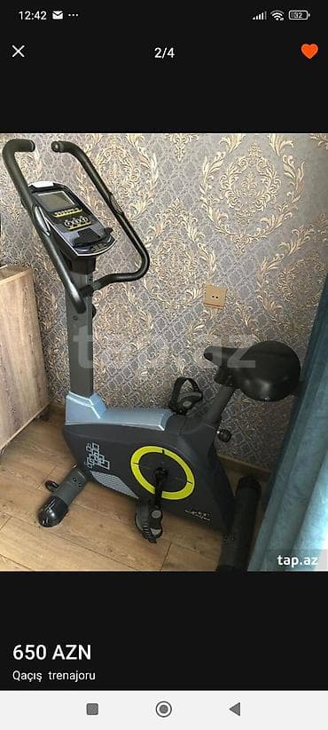 qaci: Qara rəngli, idman məşqləri üçün nəzərdə tutulmuş qaçış trenajoru — 2