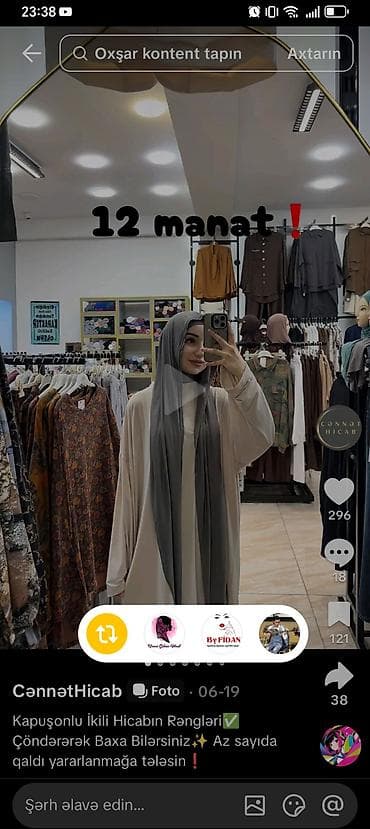 Kaliforniya hicabin 3rengi .(qara.xaki ve gul qurusu rengi