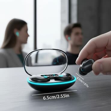 diz üstü notbuk: Yeni Simsiz (Bluetooth) Qulaqcıqlar, rəng - Qara — 1