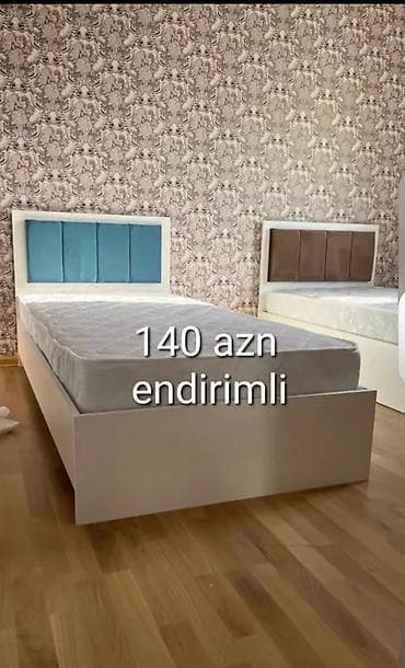 tək matraslar: Tek nəfərlik çarpayı dəsti - Rəng: ağ karkas, yumşaq başlıq hissəsi — 1
