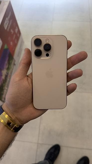 iphone 11 gold: IPhone 16 Pro, Desert Titanium, Face ID — 4