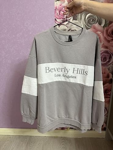 puff oda 7000: Defacto sweatşört – “Beverly Hills Los Angeles” yazılı - Rəng: açıq — 2