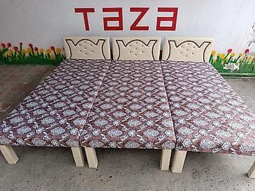 Кровати: Двуспальная кровать, С матрасом, Без выдвижных ящиков — 4