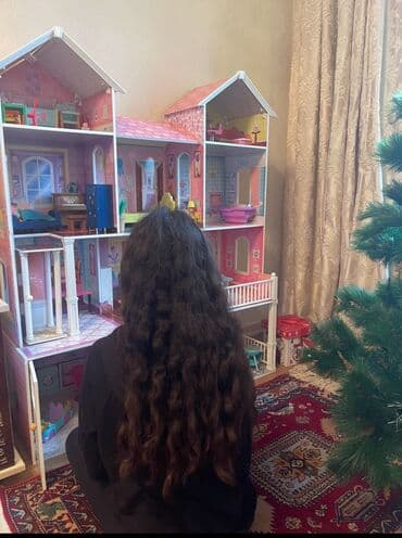 uşaqlar üçün kombinzon şortlar: Игрушечный домик для девочки привезенный из Европы . Экологически — 6