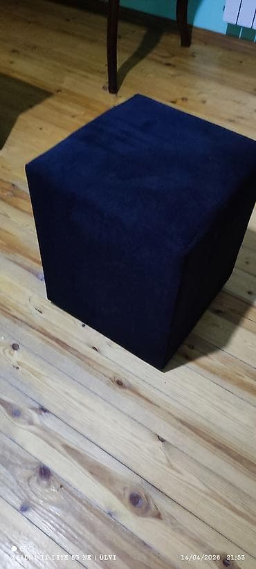 Пуфики: Mebel dəsti – kvadrat masa və pufik - Masa: kvadrat formalı, tünd — 3