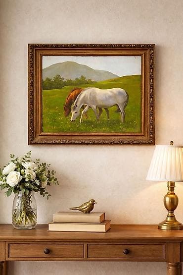 qarabağ galatasaray: Qarabağ atları 90 cı illerin tablosu yağlı boya ile çekilib 50x40 — 1