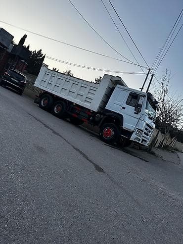 cadir masin: Ağ rəngli 6x4 tipli ağırtonnajlı samosval yük maşını. Texniki — 5