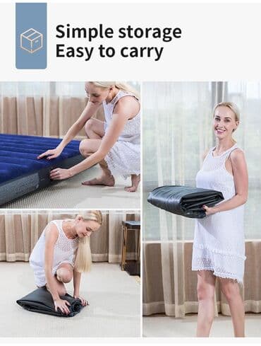 tək nəfərlik matras: Hava doseyi intex teze mallar 2 neferlik 50 man Nasos elave satilir — 3