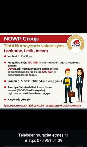 cay işi: Satış meneceri tələb olunur, 18-29 yaş, Təcrübəsiz, Aylıq ödəniş — 1