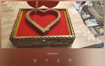 İşıqlandırma: Məhsul: Taxta zərgərlik/qutu dəsti - Material: Təbii ağacdan — 3