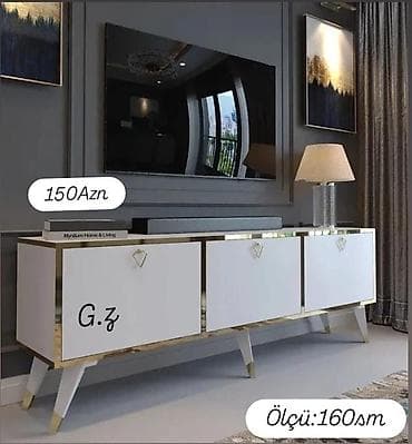 Düz TV altlığı, Polkalı, Laminat — 1