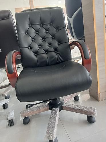 mebel servant: Ofis kresloları – müxtəlif modellər - Direktor tipi dəri kreslo (tünd — 7