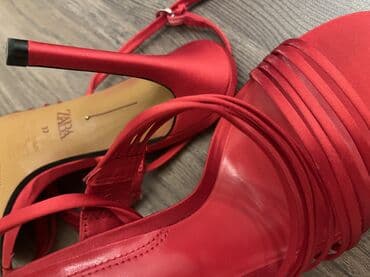 basanoşka 2019: Zara, Ölçü: 37, rəng - Qırmızı, Yeni — 5