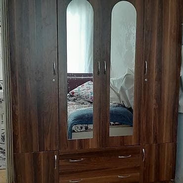 qapi ucun vinil: 5 qapı, Siyirməli, Qəhvəyi, Taxta, Açılan, Düz dolab — 1