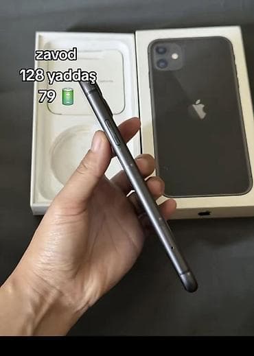 IPhone 11, 128 GB, Qara, Face ID