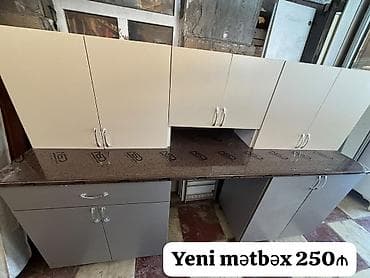 Mətbəx mebeli 250₼. Ölçü 2.25. Yenidir. Ünvan Sabunçu. Fatimə99 — 1