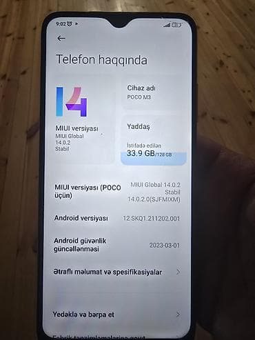 processor core i7: Poco M3, 128 GB, rəng - Sarı — 1