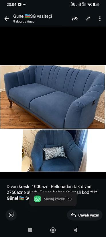 Divan kreslo 1000azn. Bellonadan tək divan 2750aznə alınıb. Ünvan at lalafo.az Divan kreslo 1000azn. Bellonadan tək divan 2750aznə alınıb. Ünvan