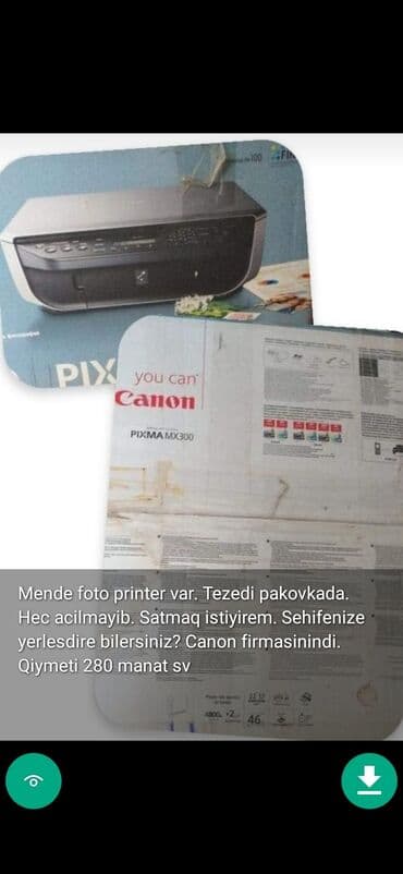 notebook alisi: Printer Serekopya aparatlari qiymet ve melumat sekillerde qeyd olunub — 3