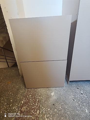 paltar aslqani: 2 qapılı, Bej, Digər material, Açılan, Düz dolab — 2
