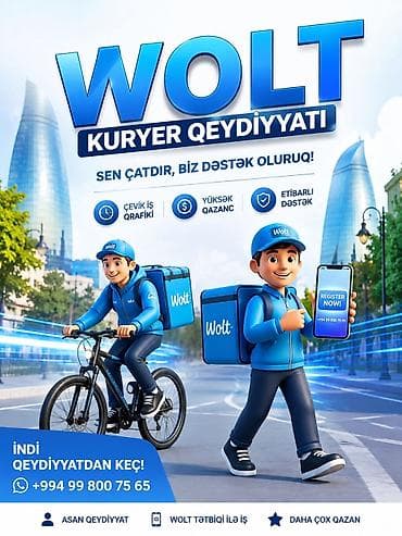 freelance iş azerbaycan: Piyada kuryer tələb olunur, İstənilən yaş, Təcrübəsiz, Gündəlik ödəniş — 1