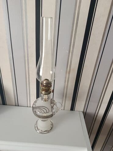 Сейфы: Şüşə neft lampası - Klassik dizayn: şüşə korpus, uzun şüşə bacası və — 1