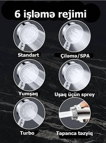 ВАЗ (ЛАДА): Duş başlığı dəsti Məzmun: - Duş başlığı, metal şlanq, divar tutacağı — 3