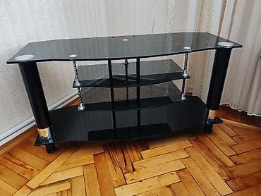 imperial mebel: Düz TV altlığı, Polkalı, Şüşəli — 1