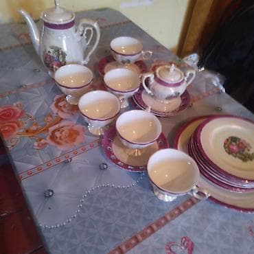 Ev və bağ: Çay dəsti, rəng - Bənövşəyi, Farfor — 1