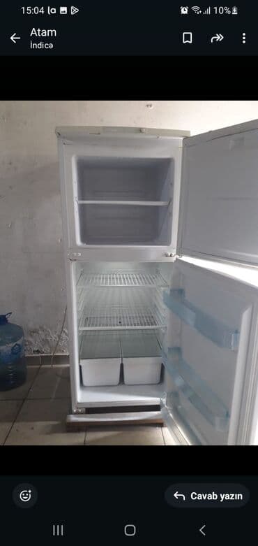 iki kameralı soyuducu: İki qapılı soyuducu - Rəng: ağ - Üst hissədə dondurucu bölmə, aşağıda — 2