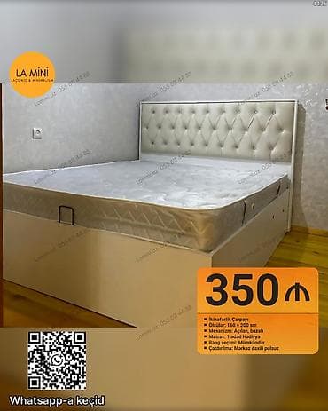 2 mertebe kravatlar: İkinəfərlik çarpayı, Bazalı, Matras ilə, Siyirməsiz — 1