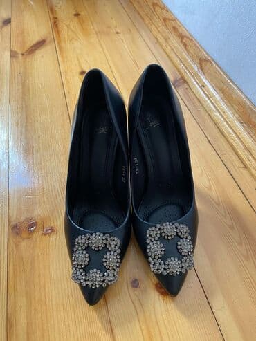 женские толстовки на молниями: Туфли, Размер: 37, цвет - Черный, Новый — 2