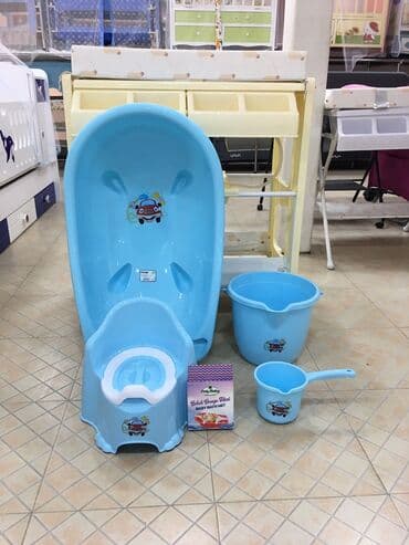 детская пена для ванны: Uşaq üçün vanna desti 5 parçali set Vanna Vedre Karşok Kruşka Setka 5 — 1