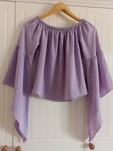 qadin kostyumlari modelleri: 👚Bənövşəyi rəngdə qadın bluzu ⭐ Yenidir, Türkiyədən alınıb - Model — 1