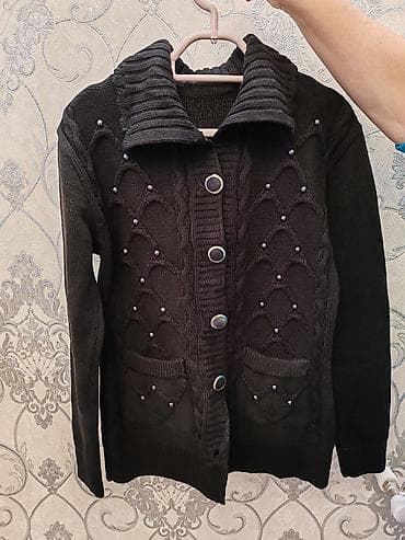 Личные вещи: Qadınlar üçün qara trikotaj kardiqan - Rəng: qara. Turkiye istehsalı — 3
