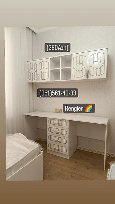 prada: Oğlan və qız üçün, Yeni, Siyirməli, Yazı masası, Stulsuz — 1