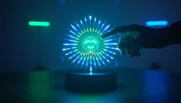 masa lampası: Электронный - танцесветильник, светодиодный спектр. Диаметр диска 20 — 1