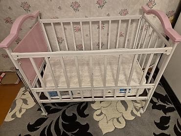 Для девочки и мальчика, Четырехугольная, Колыбель, Без бортиков, С матрасом, Без механизма качания — 3