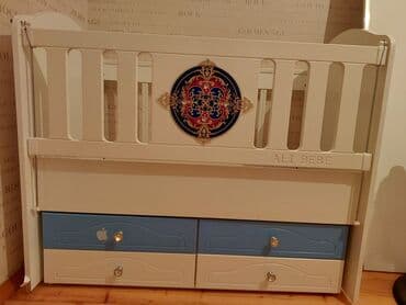 цветы апа: Oğlan üçün, İşlənmiş, Beşik, Matras ilə, Yellənmə mexanizm ilə — 2