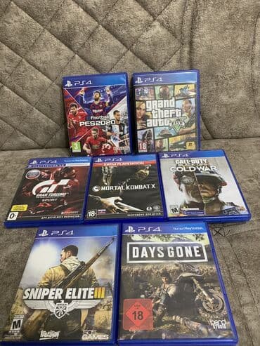 pes 20: PlayStation 4 Pro komplekti + 7 oyun disci - Konsol: PS4 Pro (3 qat — 2